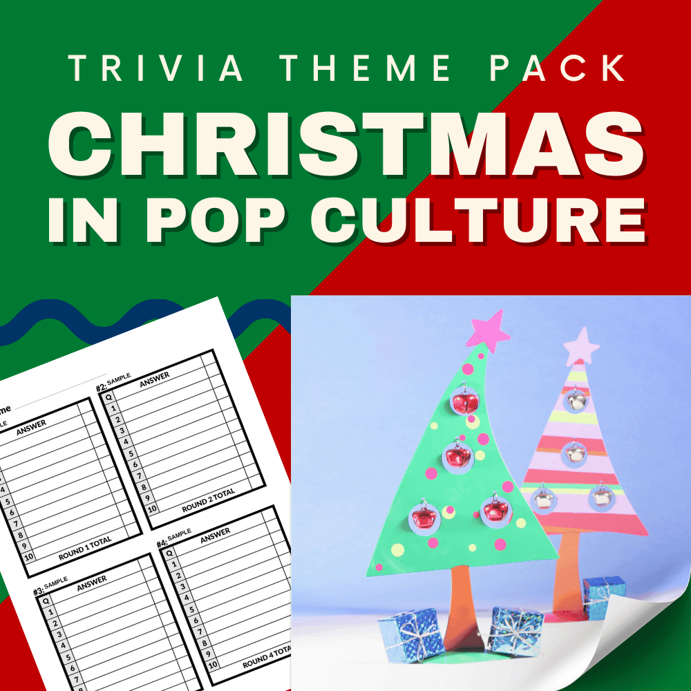 Christmas in Pop Culture Trivia Night Theme Pack – A festive Christmas trivia game featuring questions on xmas movie trivia, holiday songs, and viral Christmas moments.