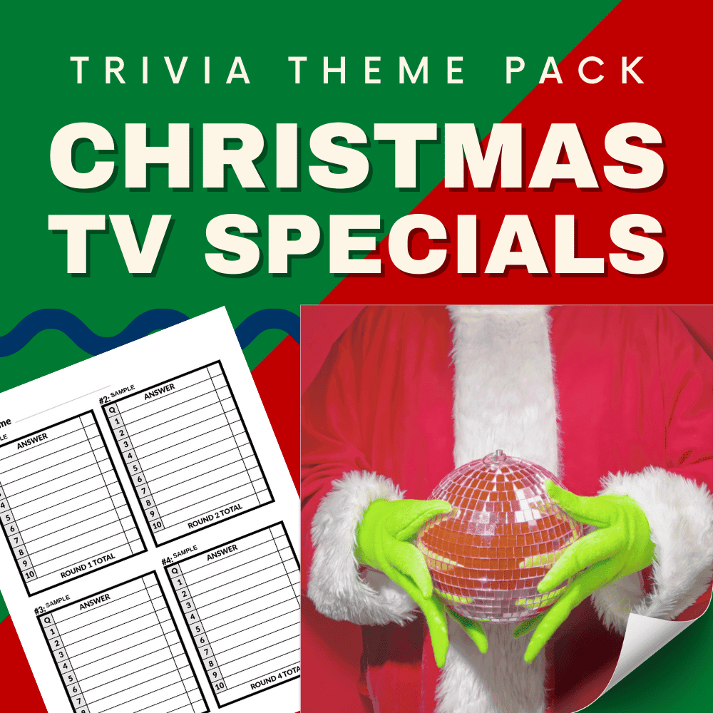 Christmas TV Specials Trivia Night Theme Pack – Engage in Christmas trivia with questions and answers about famous holiday TV episodes and Christmas specials.