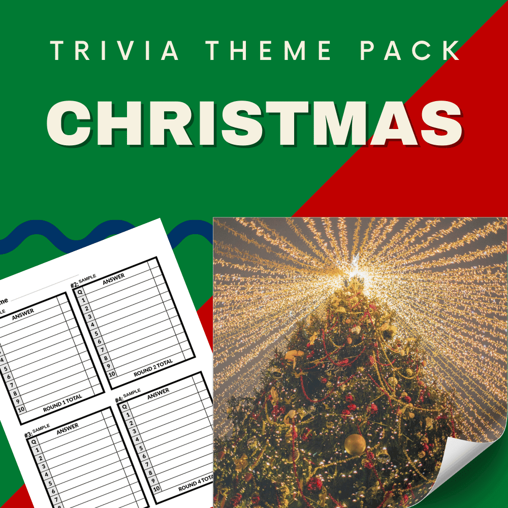 Christmas Trivia Night Theme Pack – Printable Christmas trivia game with xmas trivia questions covering movies, music, traditions, and more. Instant download in PDF & PowerPoint.