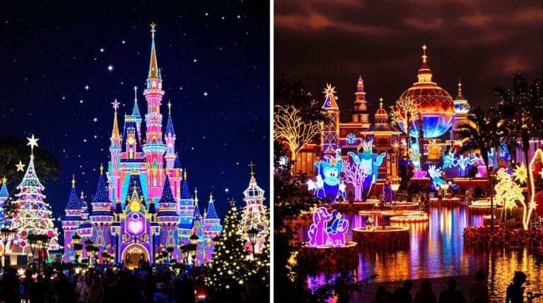Disney vs. Universal: Christmas Lights Compared