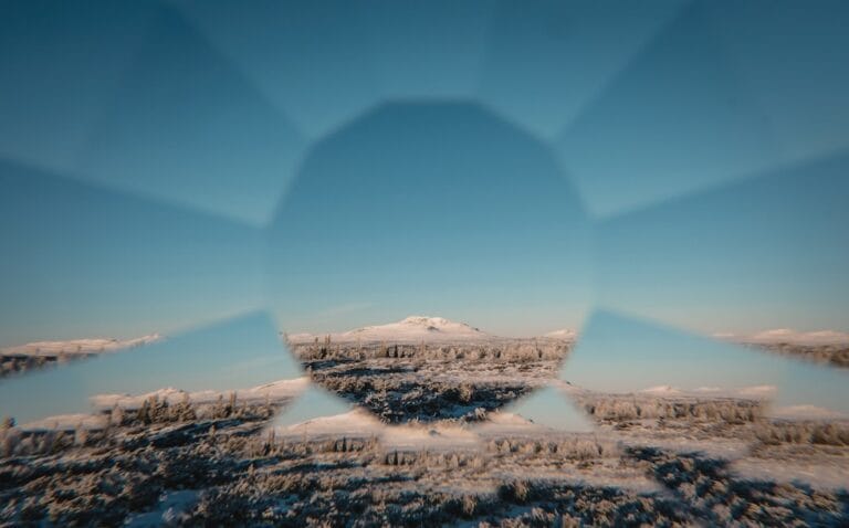 Photo Virtual snow globe